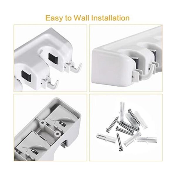 Soporte para escobas para montar en la pared organizador