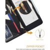 Libro de servidor con cremallera y bolsillo magnético para_5