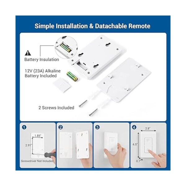 DEWENWILS Remote Control Outlet Wireless Wall Mounted