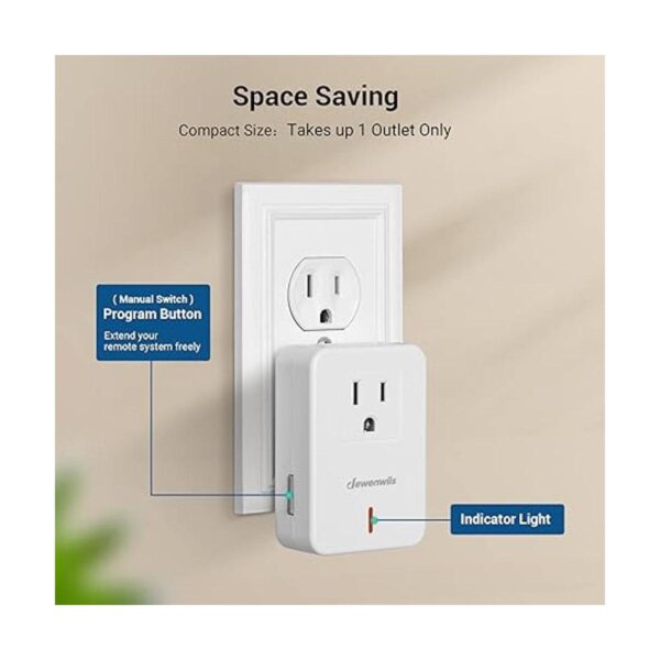 DEWENWILS Remote Control Outlet Wireless Wall Mounted