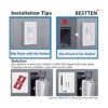 BESTTEN Paquete de 20 platos de pared sin tornillos de 1_3