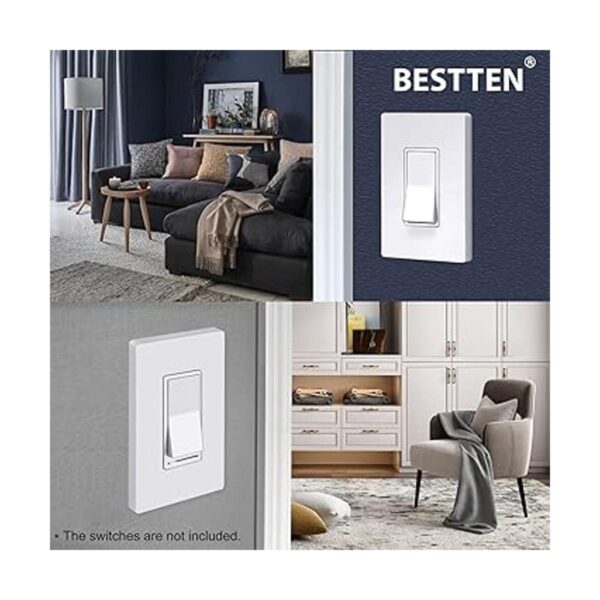 BESTTEN Paquete de 20 platos de pared sin tornillos de 1_2