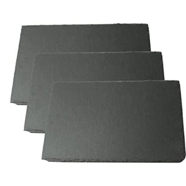 Lonovel Juego de 3 platos de pizarra de queso natural