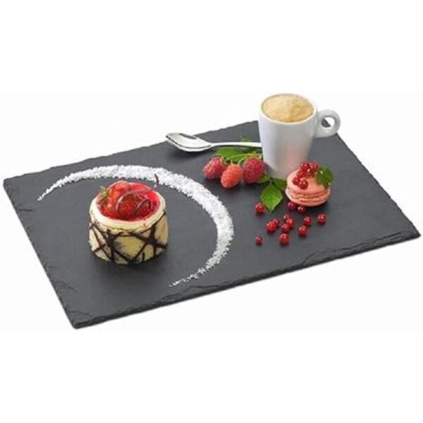 Lonovel Juego de 3 platos de pizarra de queso natural