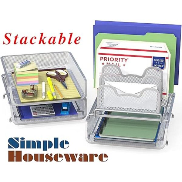 SimpleHouseware Paquete de 3 bandejas apilables para_2