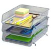 Paquete de 3 organizadores apilables para documentos de_1