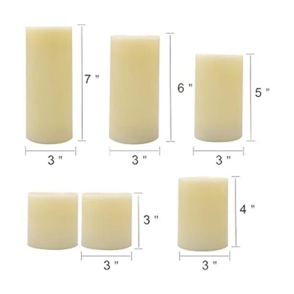 DRomance Juego de 6 velas sin llama con mando a_4