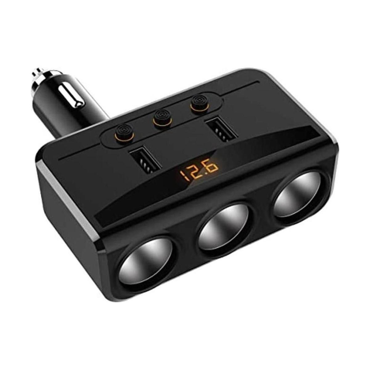 Cargador de coche con doble USB 3 enchufes para