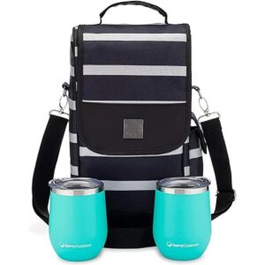 Savvy Outdoors Bolsa de vino con copas de vino sin tallo_1