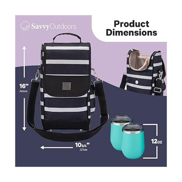 Savvy Outdoors Bolsa de vino con copas de vino sin tallo_2
