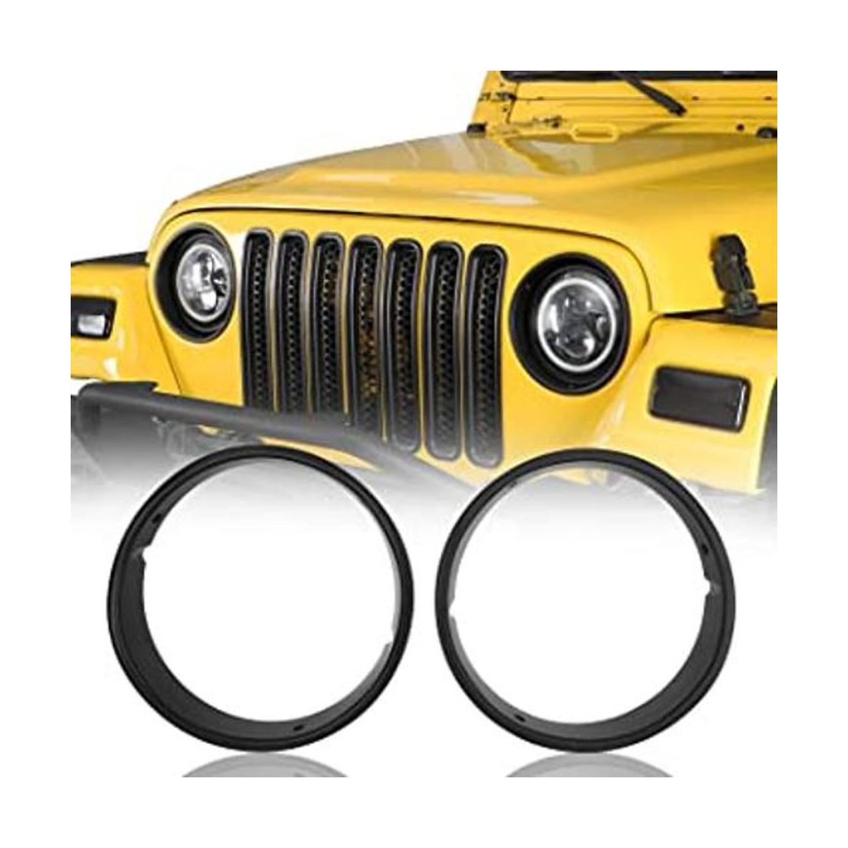 Hooke Road Wrangler TJ Biseles de faros delanteros negros