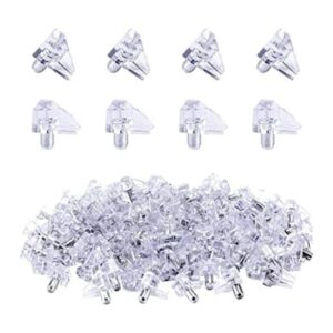 Apipi 100 pinzas transparentes de soporte de estante de