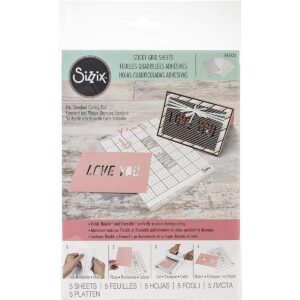 Sizzix Juego de 5 hojas adhesivas para accesorios de 6 x 8