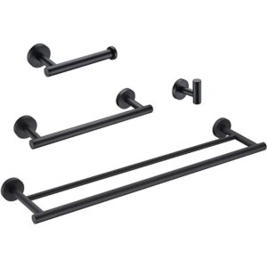 Hoooh Juego de accesorios de baño de 4 piezas de acero