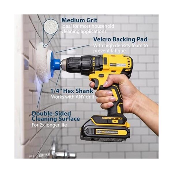 RotoScrub Juego de 7 cepillos de taladro para limpieza_4