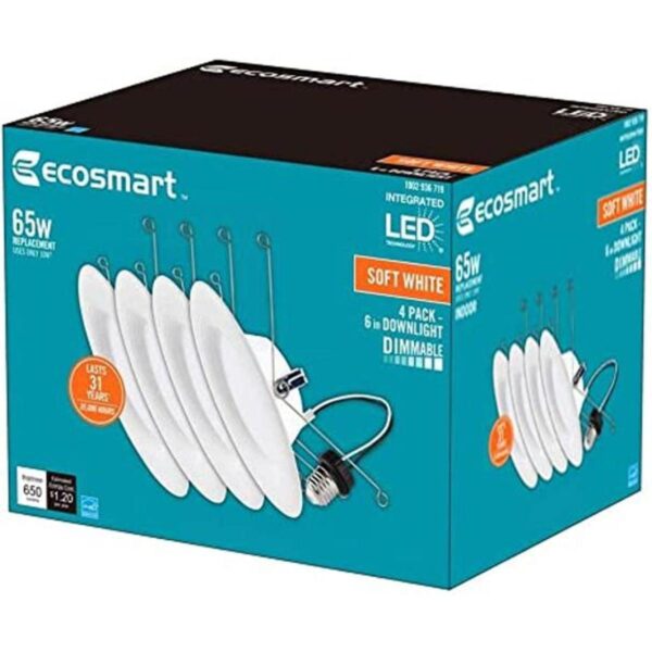 EcoSmart Borde empotrado LED integrado blanco suave de 6_1
