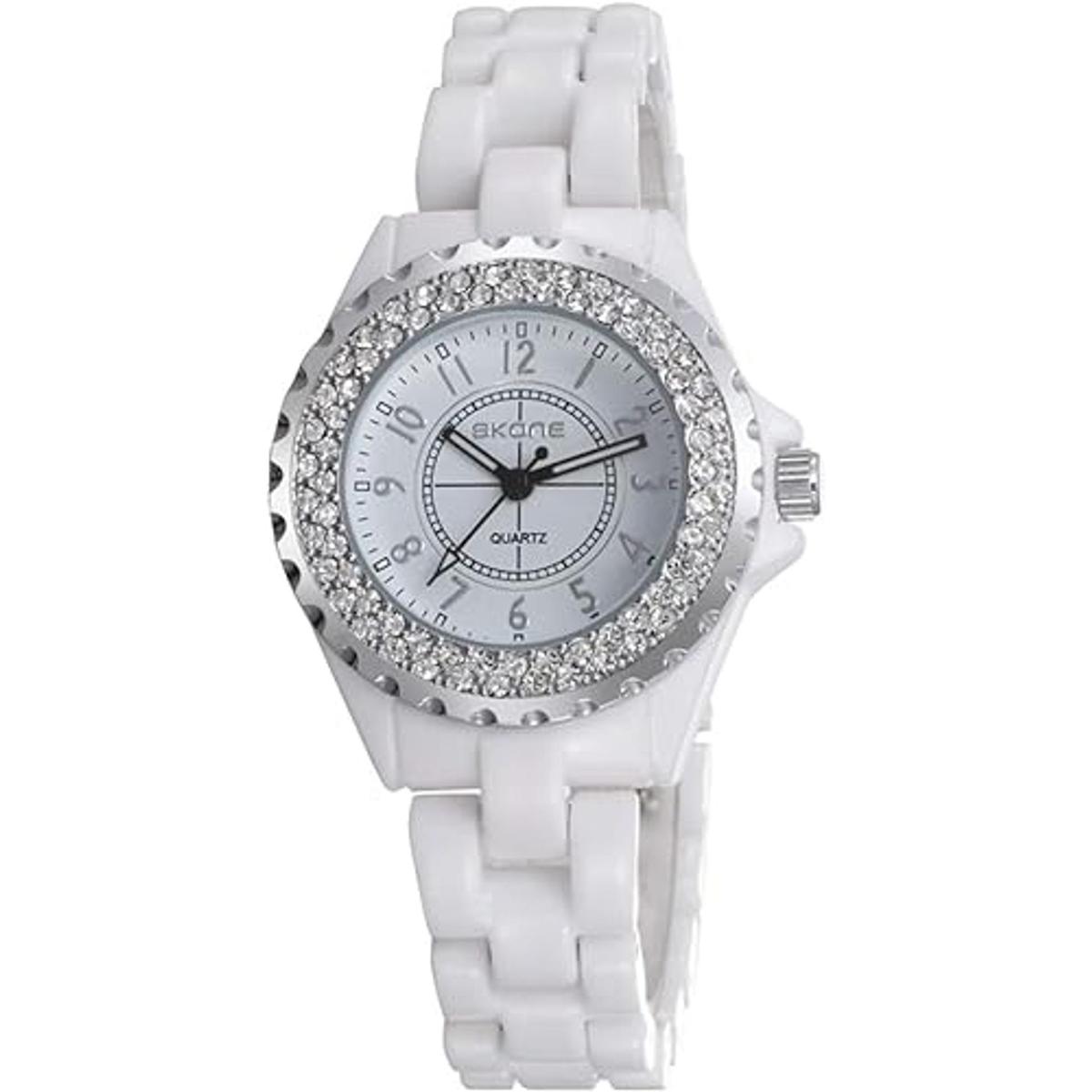 Reloj de pulsera de lujo para mujer con diamantes de