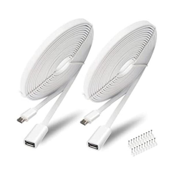 Paquete de 2 cables de extensión micro USB de 13 pies para_1