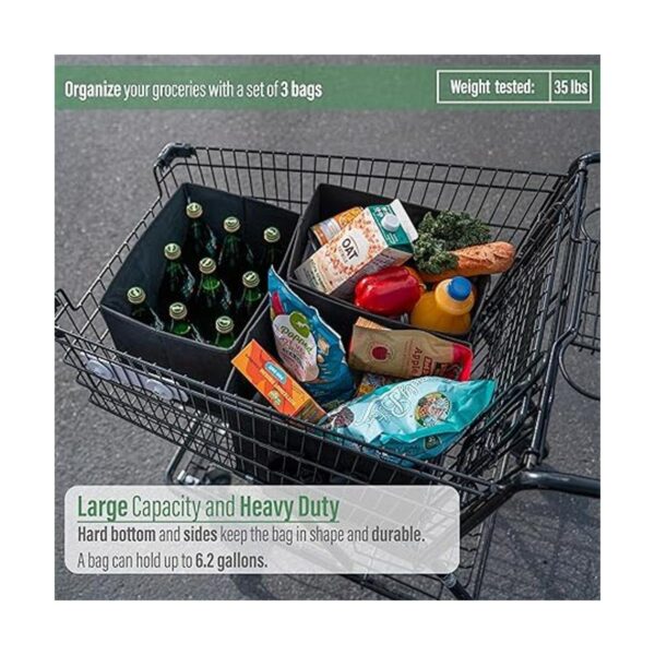VENO Paquete de 3 bolsas reutilizables para compras de