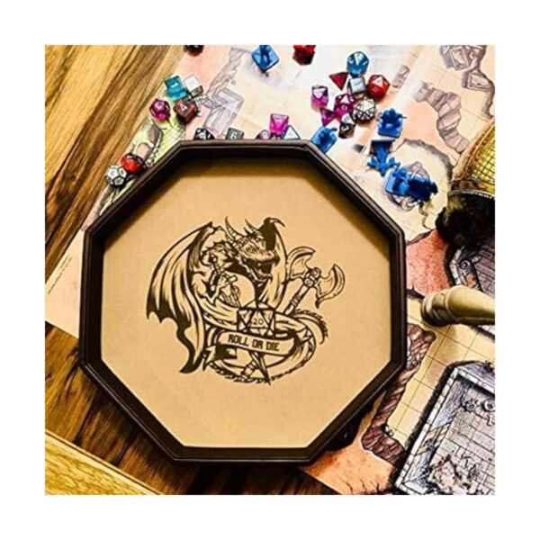 FantasydiceROLL O DIEDice Bandeja 11.5 Octagon para