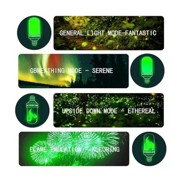 Sunlight Forest Bombilla LED con efecto llama 4 modos_3