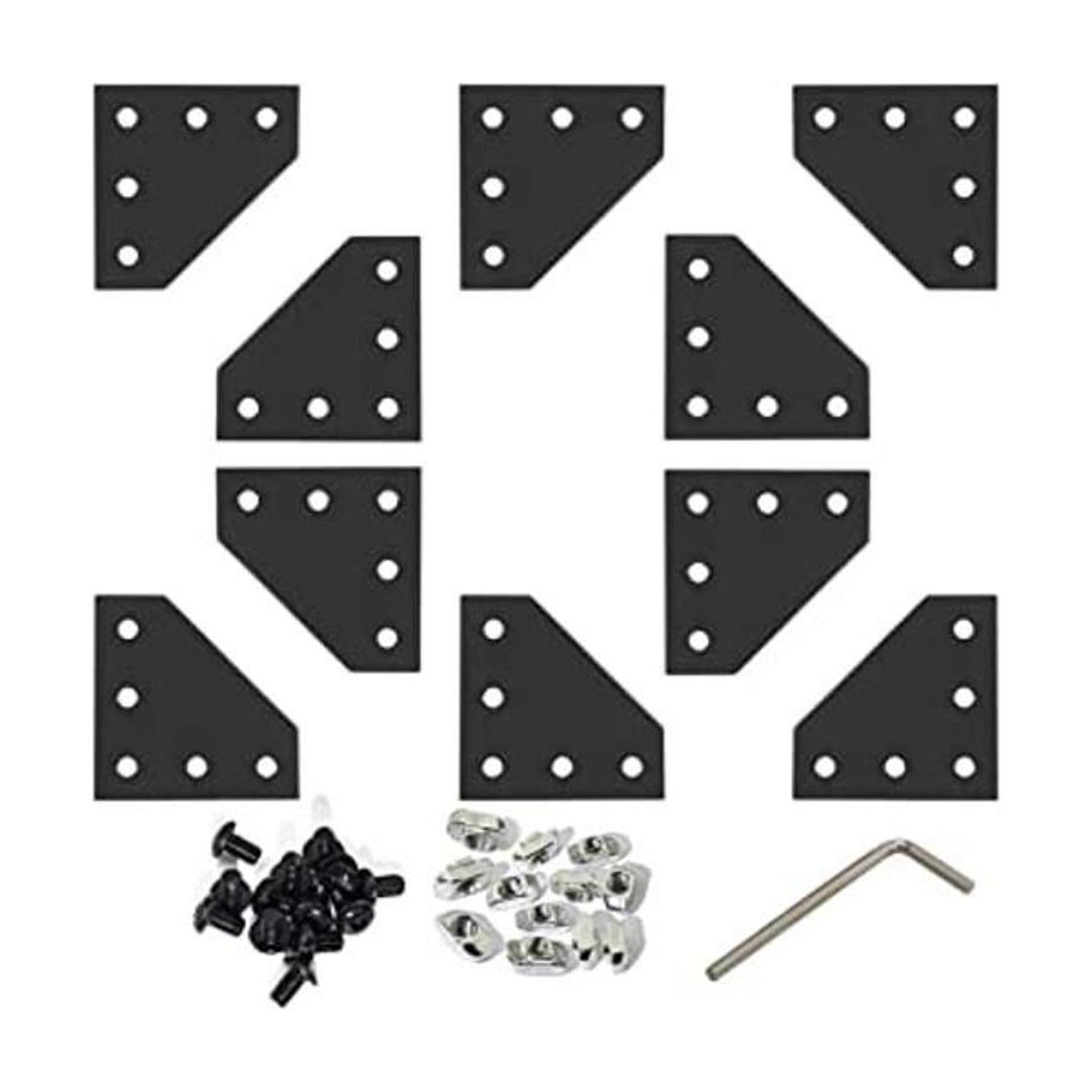 Boeray Juego de 5 conectores de perfil de aluminio con