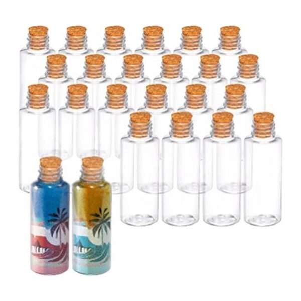 Srenta Paquete de 24 botellas de plástico transparente con