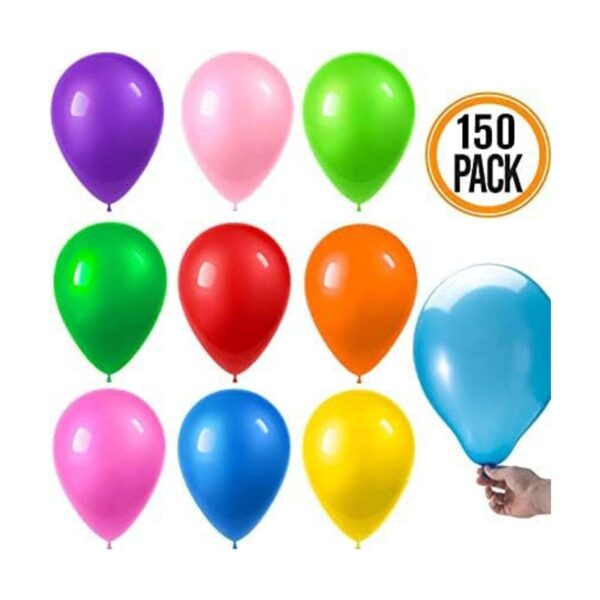 Prextex 125 globos de fiesta de 12 pulgadas 10 colores_2