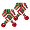 Blulu 2 unidades de Navidad mascota bufanda de punto perro