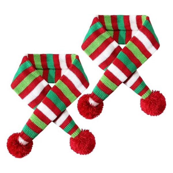Blulu 2 unidades de Navidad mascota bufanda de punto perro