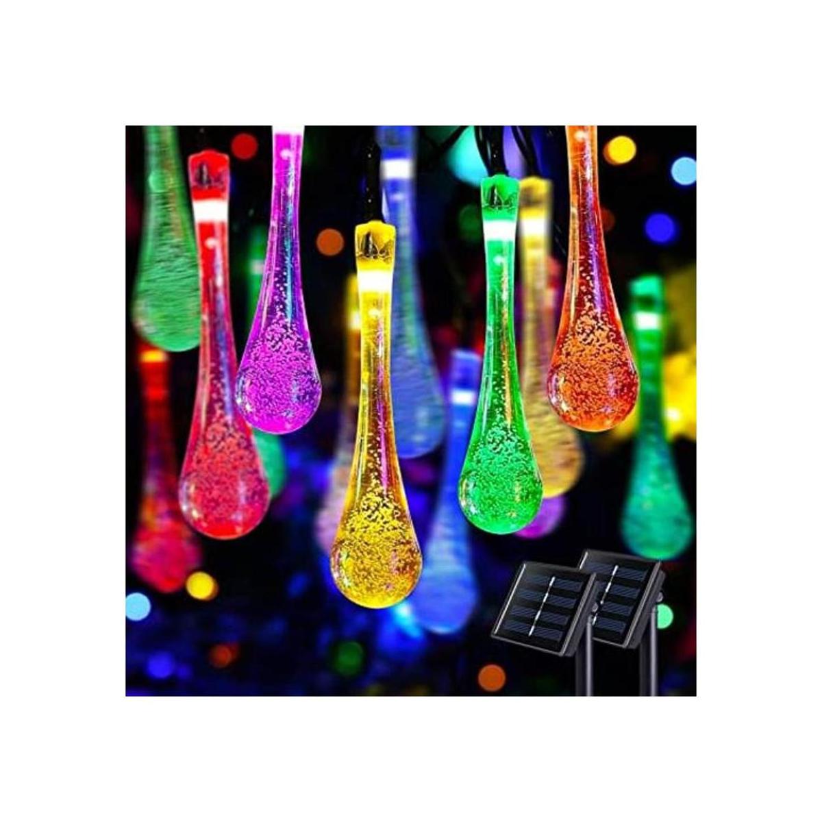 JMEXSUSS Paquete de 2 tiras de luces solares para