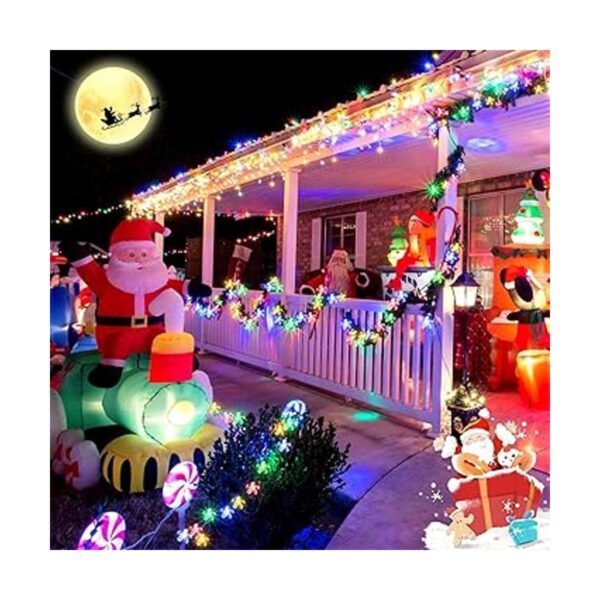 JMEXSUSS Paquete de 2 luces solares de Navidad cada una_4