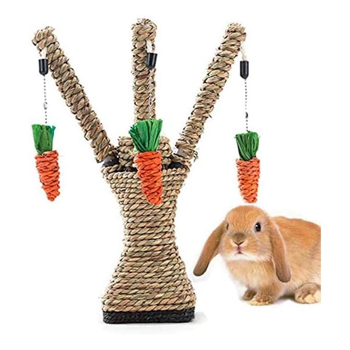 Hamiledyi Bunny Fun Tree Rabbit Perfect Chew Bite Toys