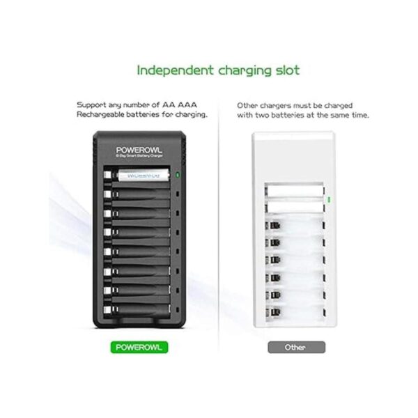 Powerowl Cargador de baterías AA AAA carga USB de alta_2