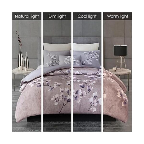 N Natori Sakura Funda de edredón reversible de algodón_2