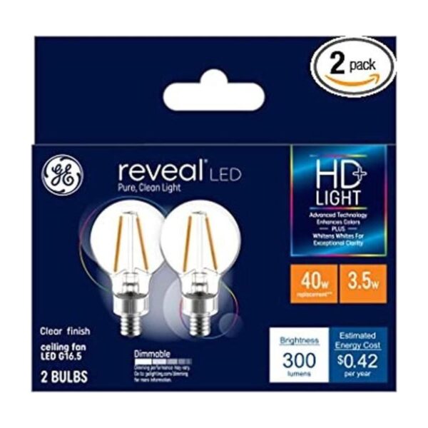 GE Reveal Bombillas LED para ventilador de techo 3.5_1