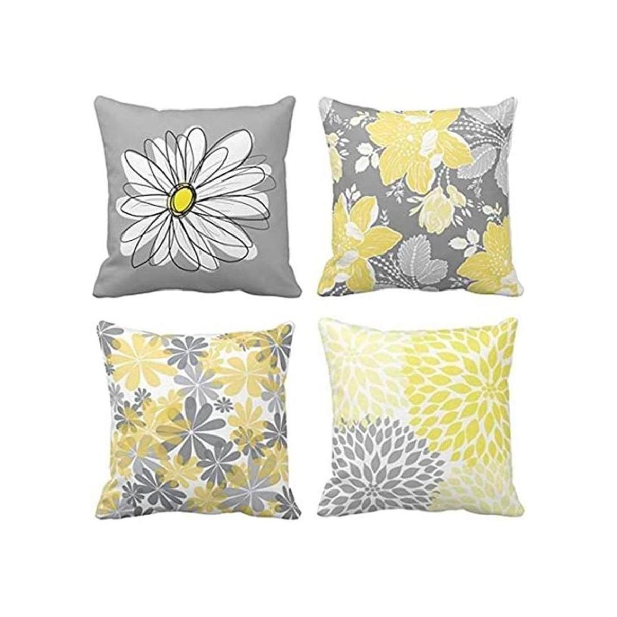 Emvency Juego de 4 fundas de almohada decorativas de
