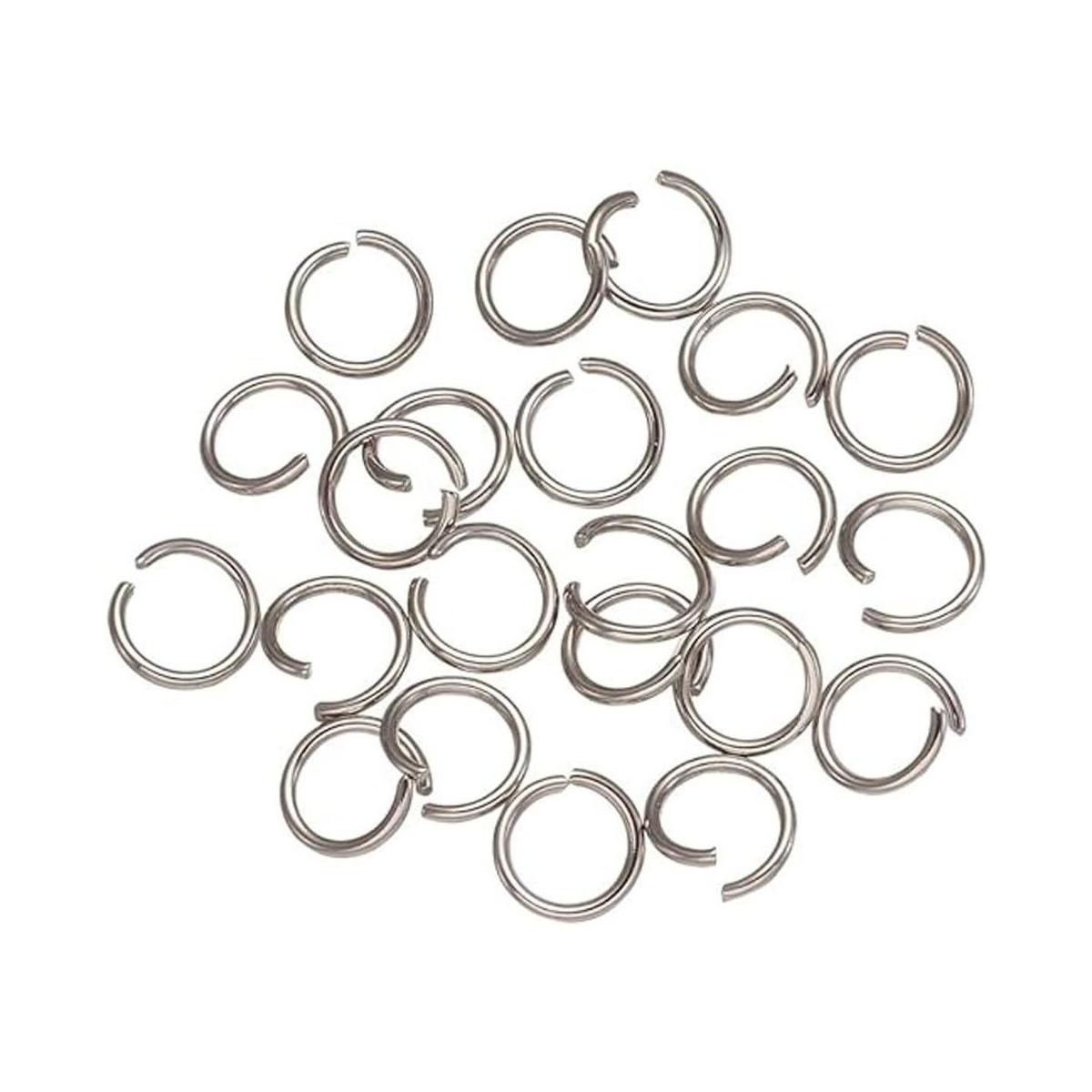 Craftdady 1000 anillos de acero inoxidable abiertos de