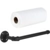 MyGift Toallero de metal negro mate para colgar debajo del_1