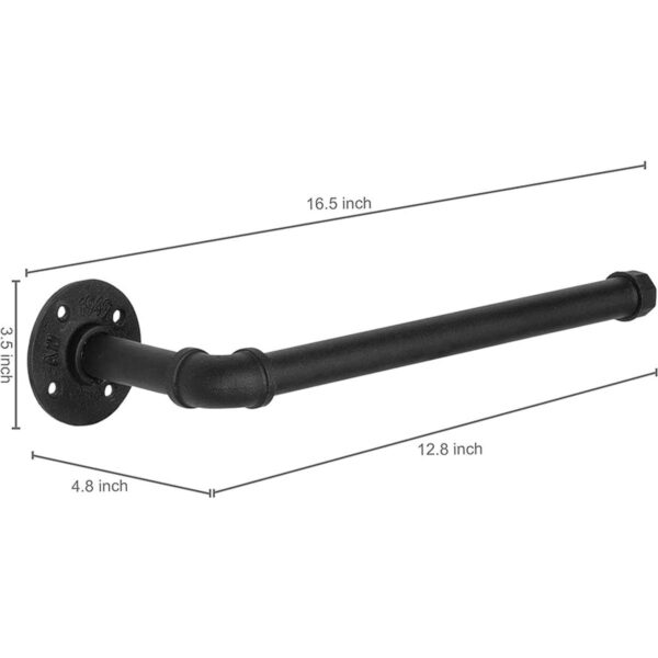 MyGift Toallero de metal negro mate para colgar debajo del_4