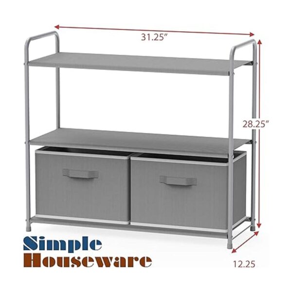 Simple Houseware Armario de almacenamiento de 3 niveles_2