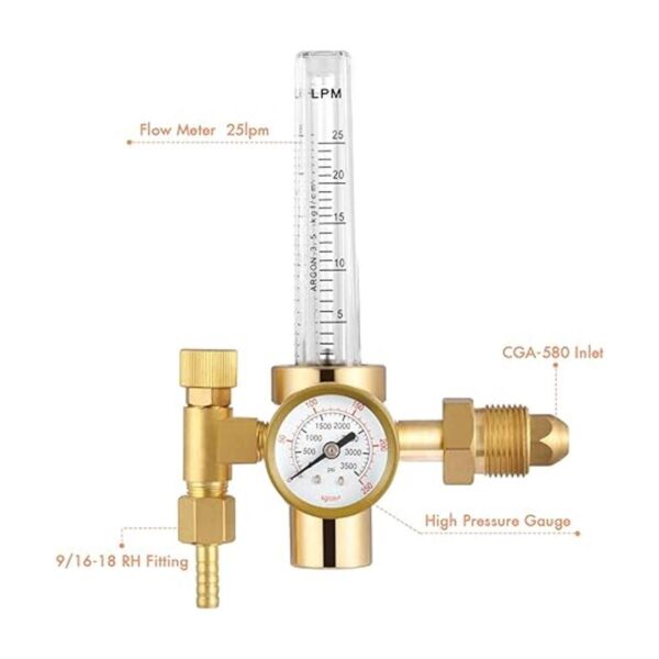 Reboot CO2 regulador de gas completo caudalímetro de cobre
