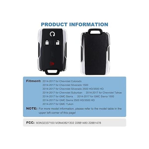 ECCPP Funda para llavero Chevy Silverado llavero 1500 2500_2