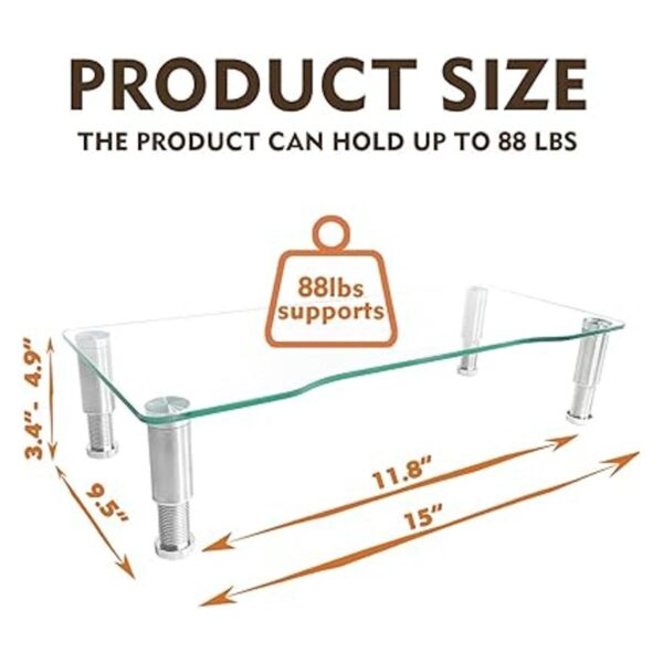 Paquete de 2 elevadores para monitor de computadora con_3