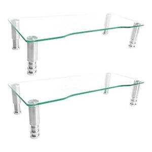 Paquete de 2 elevadores para monitor de computadora con_1