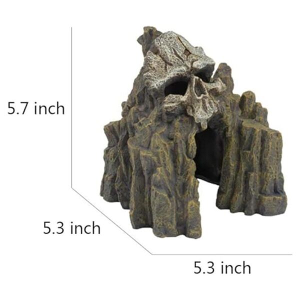 EHC Adorno de acuario de cráneo de montaña para decoración