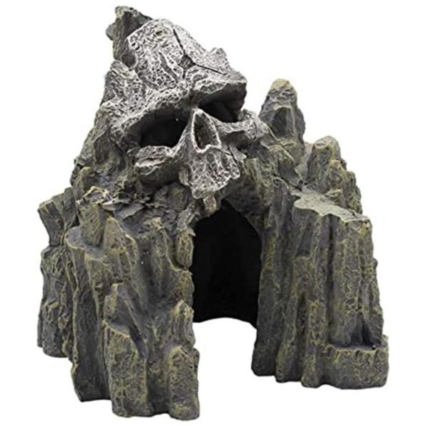 EHC Adorno de acuario de cráneo de montaña para decoración