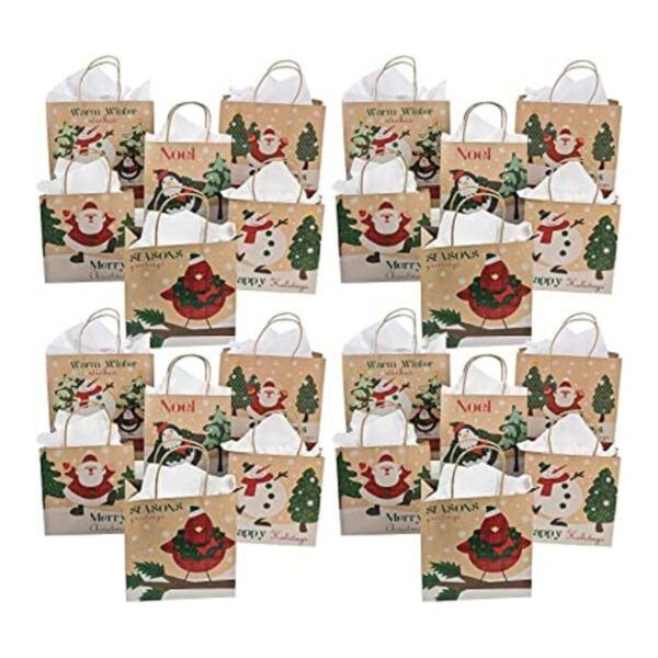 Fun Express Surtido de bolsas de papel de Navidad 24_1