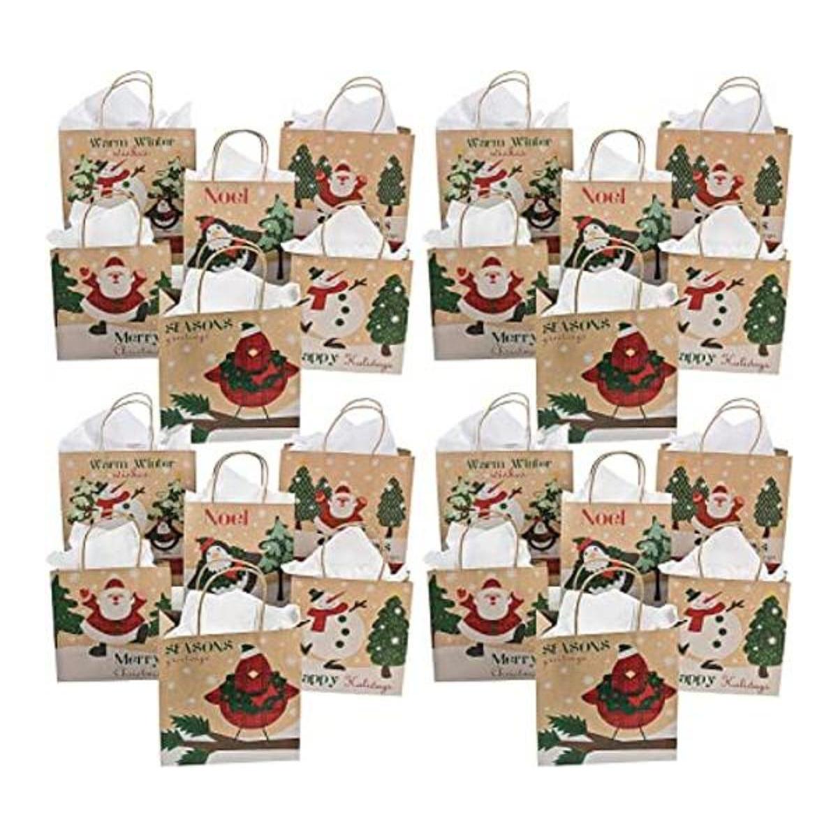 Fun Express Surtido de bolsas de papel de Navidad 24