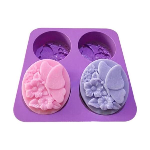 EchoDone Molde de silicona ovalada de 4 cavidades para